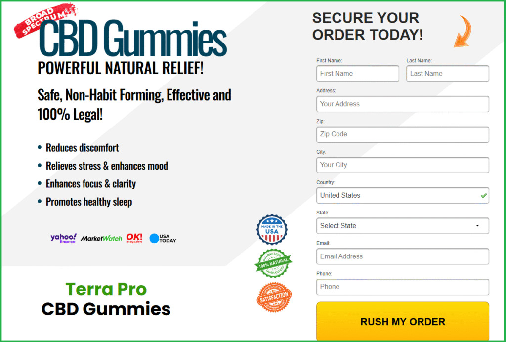 Terra Pro CBD Gummies Order
